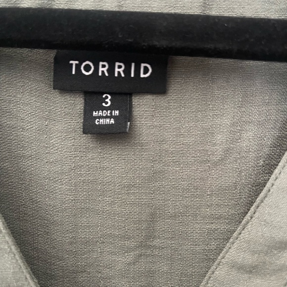 Torrid Harper Olive Green Button Front Tunic Tank - Picture 7 of 8